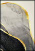 Poster in vero oro a destra in agata nera